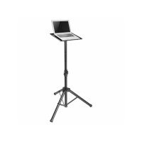 Produktbild för Manhattan TV/Monitor/Projector/Laptop Mount, Tripod Floor Stand, 1 screen/device, Screen Sizes: 13-32", VESA 75x75 to 100x100mm, Max 15kg, Height Adjustable, Black, Lifetime Warranty ställ - stativ - för bärbar dator / surfplatta / projektor - portabel - 