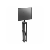 Produktbild för Manhattan TV/Monitor/Projector/Laptop Mount, Tripod Floor Stand, 1 screen/device, Screen Sizes: 13-32", VESA 75x75 to 100x100mm, Max 15kg, Height Adjustable, Black, Lifetime Warranty ställ - stativ - för bärbar dator / surfplatta / projektor - portabel - 