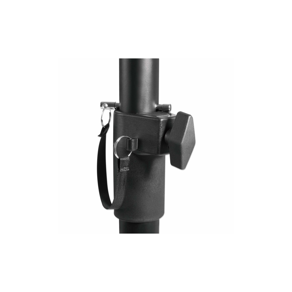 Produktbild för Manhattan TV/Monitor/Projector/Laptop Mount, Tripod Floor Stand, 1 screen/device, Screen Sizes: 13-32", VESA 75x75 to 100x100mm, Max 15kg, Height Adjustable, Black, Lifetime Warranty ställ - stativ - för bärbar dator / surfplatta / projektor - portabel - 