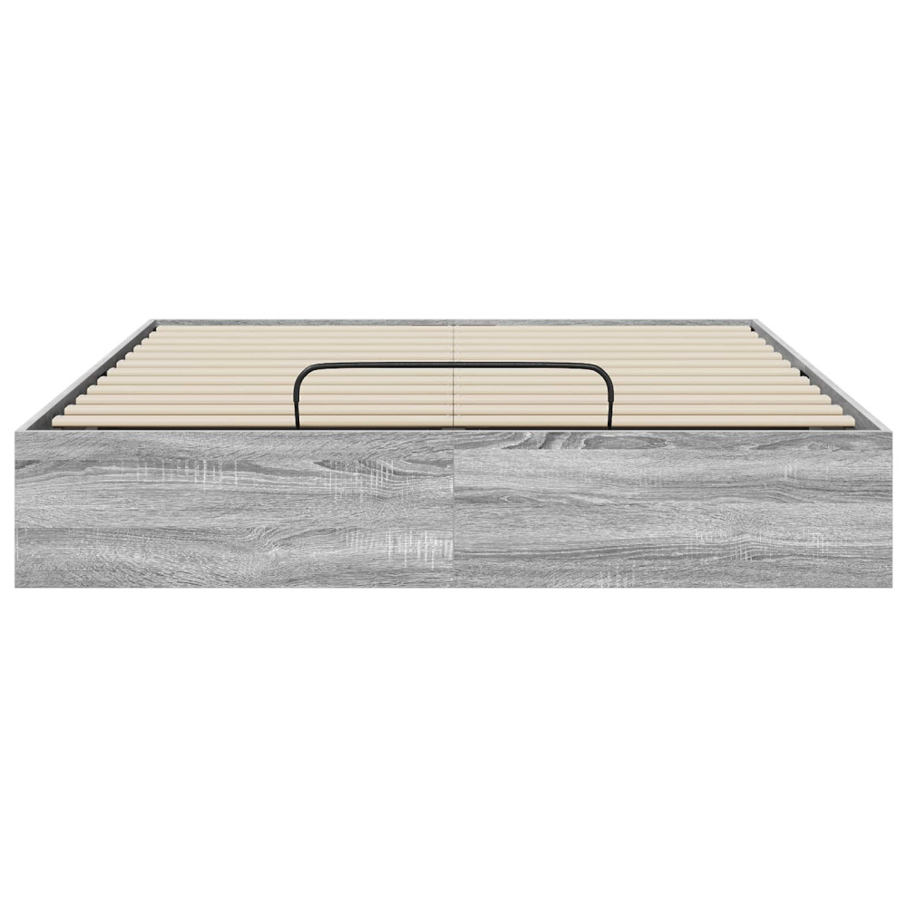 Produktbild för Ottoman Sängram Grå Sonoma 203 x 150 x 25 cm Konstruerat trä