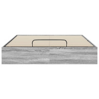 Produktbild för Ottoman Sängram Grå Sonoma 203 x 150 x 25 cm Konstruerat trä