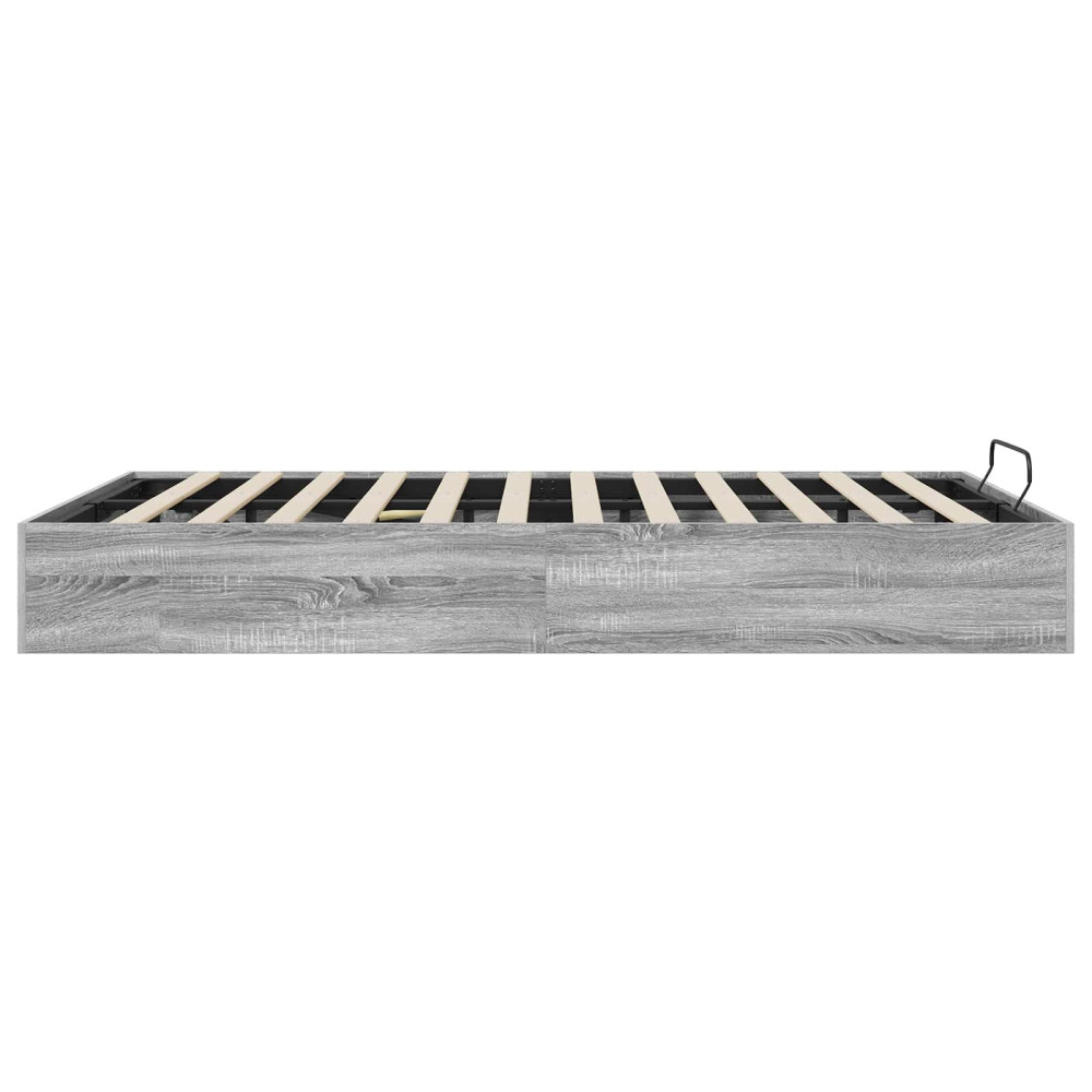 Produktbild för Ottoman Sängram Grå Sonoma 203 x 150 x 25 cm Konstruerat trä