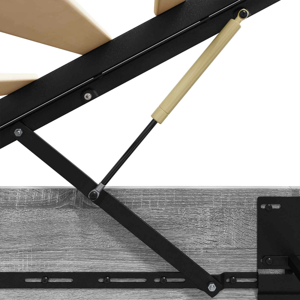 Produktbild för Ottoman Sängram Grå Sonoma 203 x 150 x 25 cm Konstruerat trä
