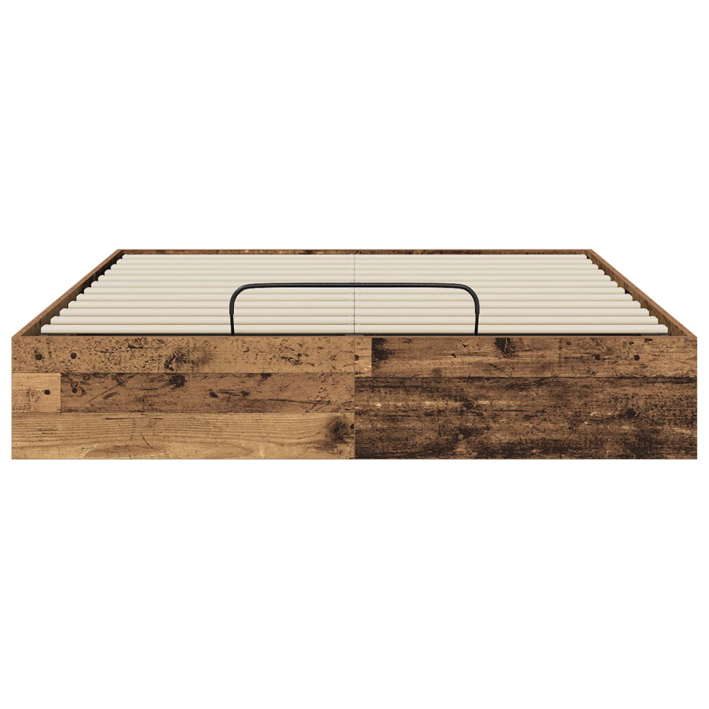 Produktbild för Ottoman Sängram Gammalt trä 193 x 135 x 25 cm Konstruerat trä