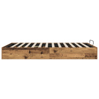 Produktbild för Ottoman Sängram Gammalt trä 193 x 135 x 25 cm Konstruerat trä