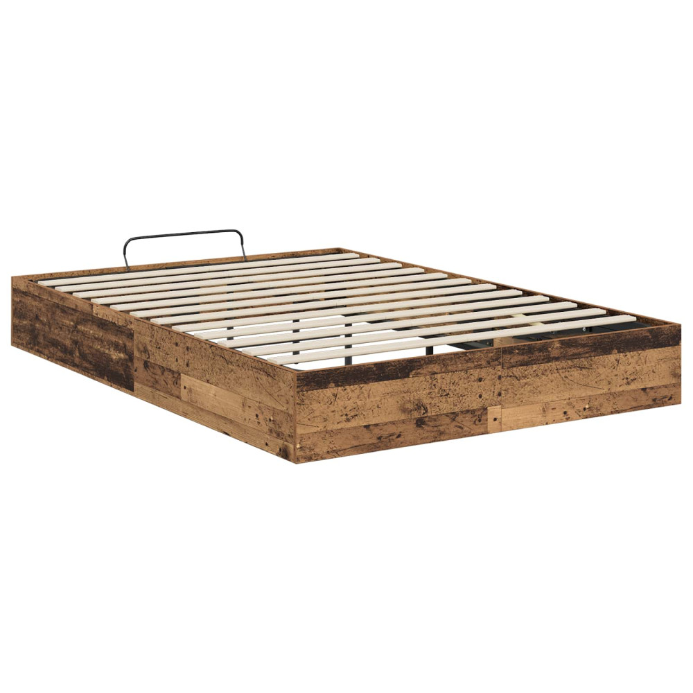 Produktbild för Ottoman Sängram Gammalt trä 193 x 135 x 25 cm Konstruerat trä