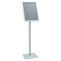 Produktbild för Pedestal affischställ Silver 32,5 x 27 x 126 cm Gjutjärn