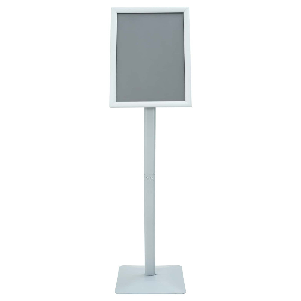 Produktbild för Pedestal affischställ Silver 32,5 x 27 x 126 cm Gjutjärn