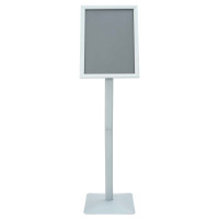 Produktbild för Pedestal affischställ Silver 32,5 x 27 x 126 cm Gjutjärn