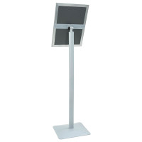 Produktbild för Pedestal affischställ Silver 32,5 x 27 x 126 cm Gjutjärn