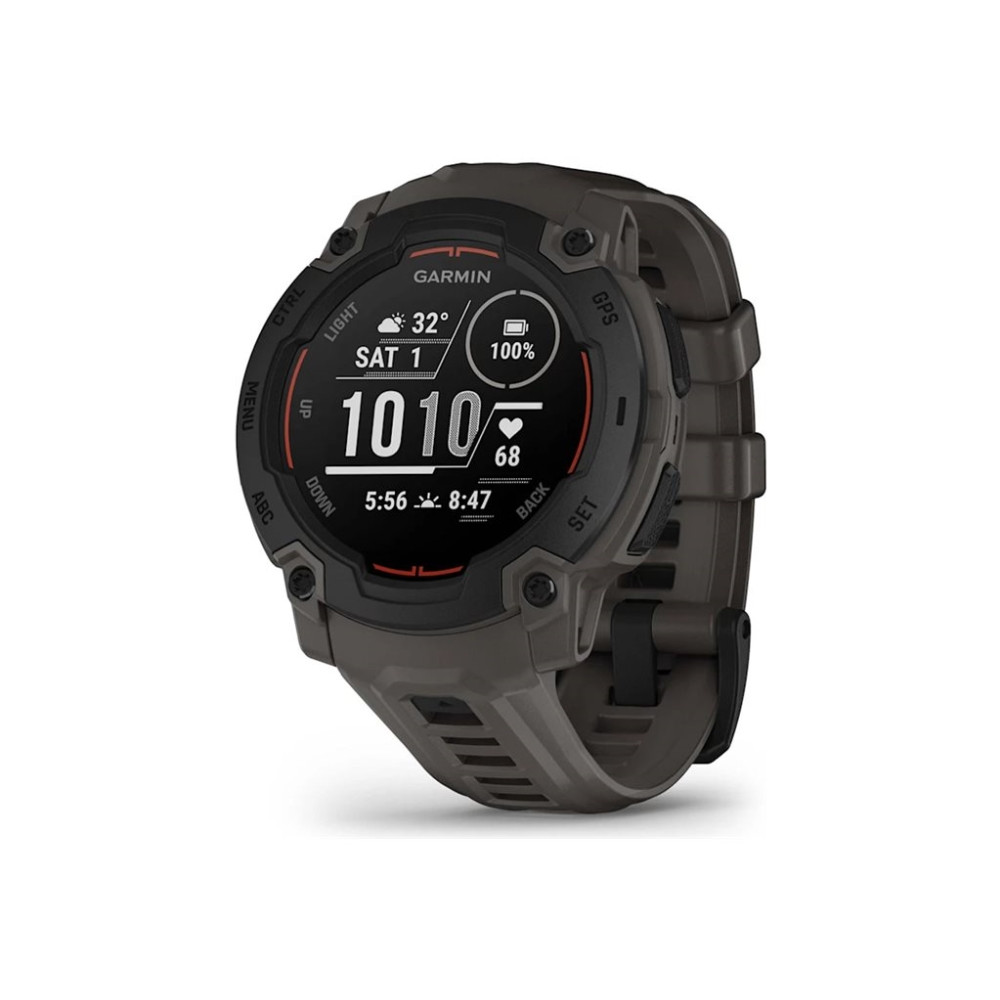 Produktbild för Garmin Instinct E - svart fiberförstärkt polymer - Ja smart klocka med band - träkol - 128 MB