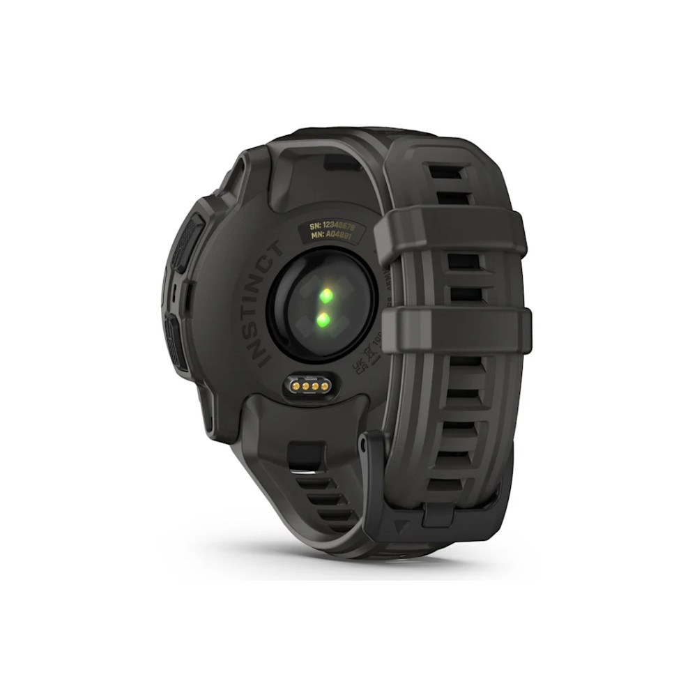 Produktbild för Garmin Instinct E - svart fiberförstärkt polymer - Ja smart klocka med band - träkol - 128 MB