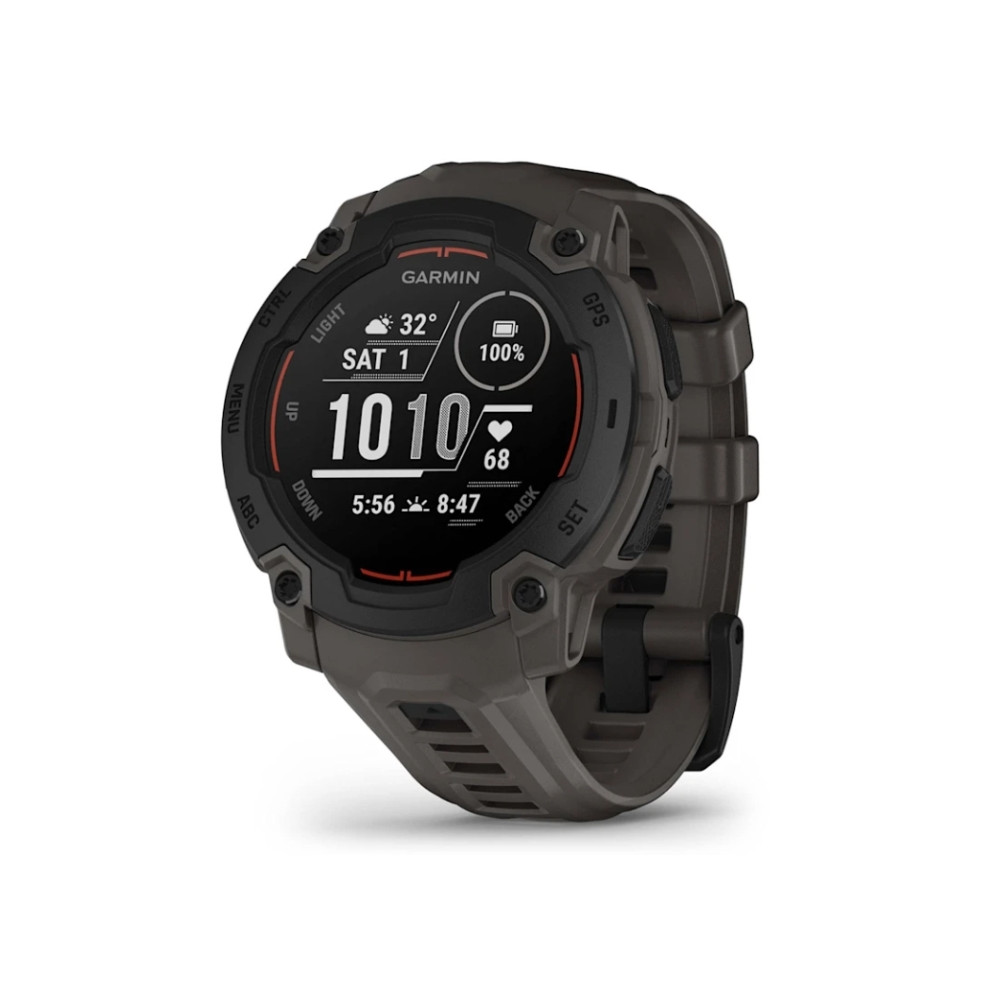Produktbild för Garmin Instinct E - svart fiberförstärkt polymer - Ja smart klocka med band - träkol - 128 MB