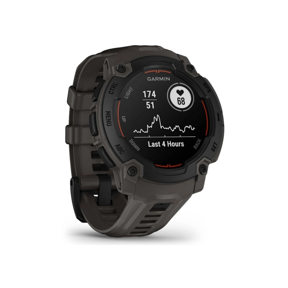Produktbild för Garmin Instinct E - svart fiberförstärkt polymer - Ja smart klocka med band - träkol - 128 MB