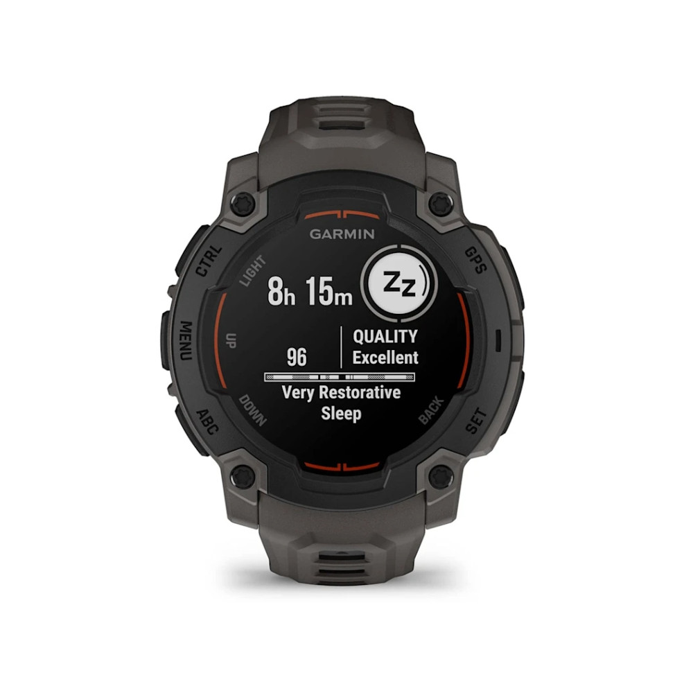 Produktbild för Garmin Instinct E - svart fiberförstärkt polymer - Ja smart klocka med band - träkol - 128 MB