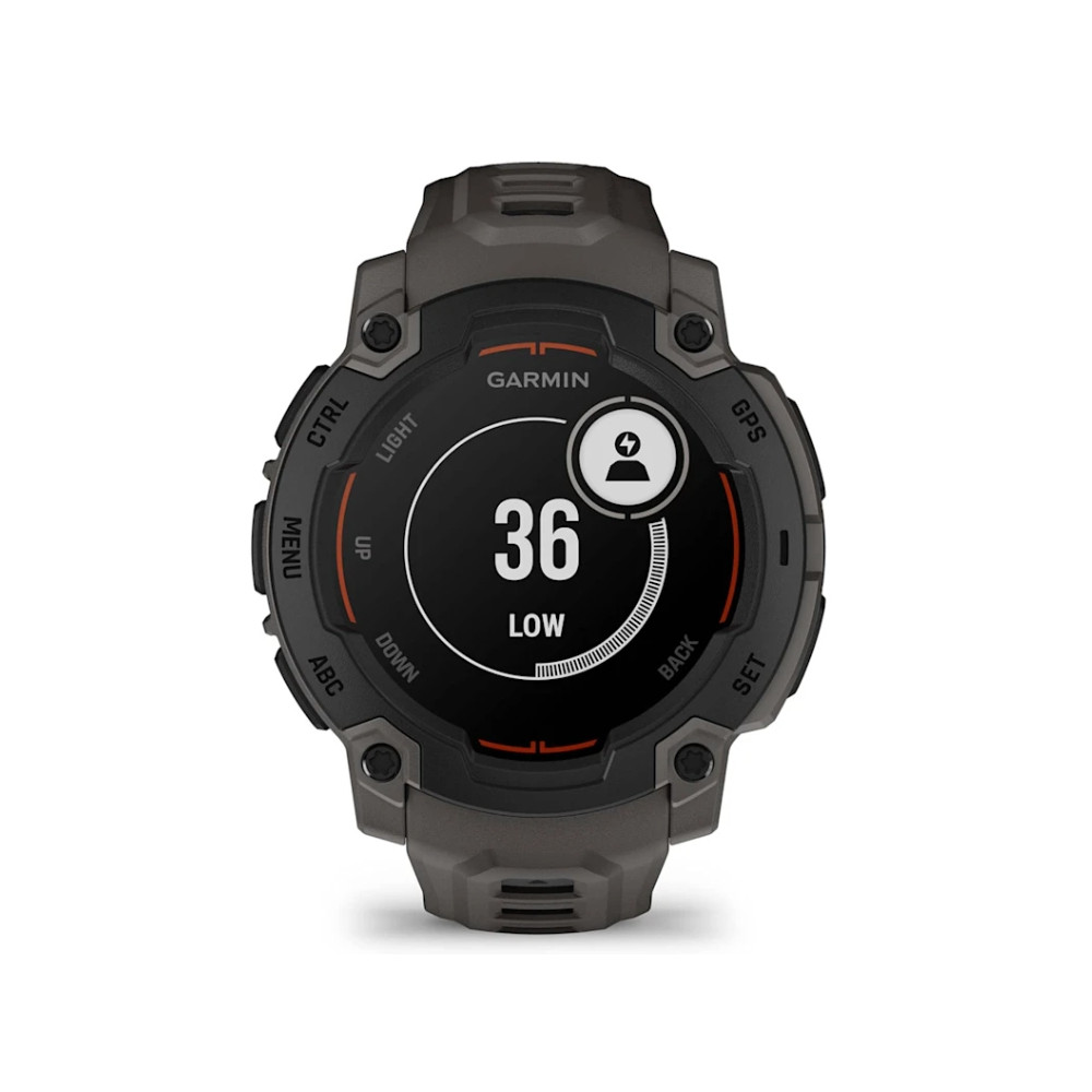 Produktbild för Garmin Instinct E - svart fiberförstärkt polymer - Ja smart klocka med band - träkol - 128 MB