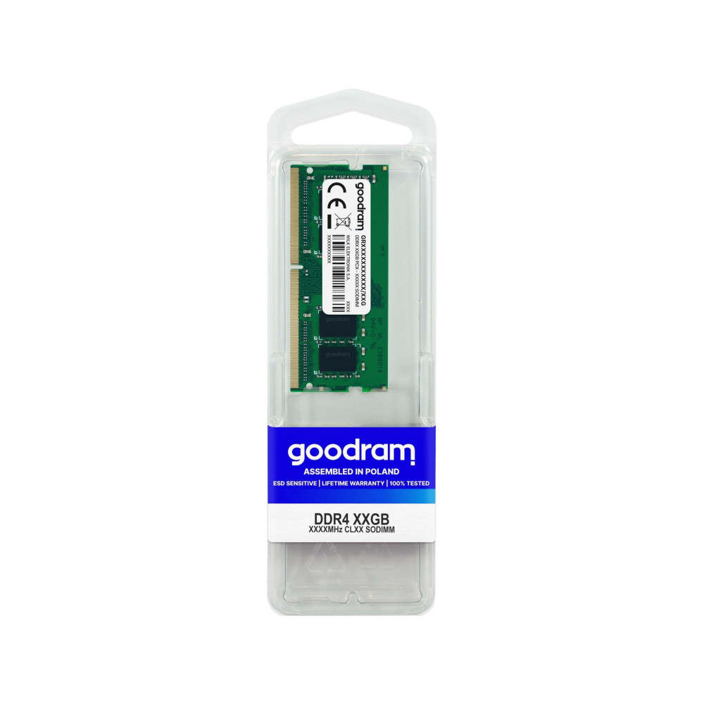 Produktbild för GOODRAM - DDR4 - modul - 16 GB - SO DIMM 260-pin - 2666 MHz / PC4-21300 - ej buffrad