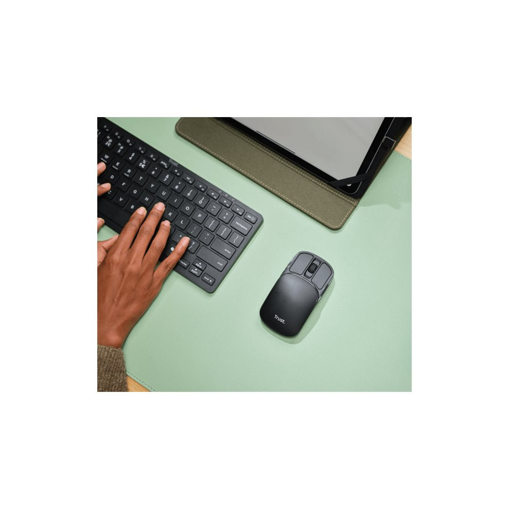 Produktbild för Trust Zylo - mus - foldable, pocket - 2.4 GHz - svart