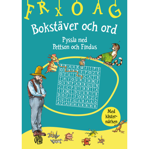 Sven Nordqvist Pyssla med Pettson och Findus : bokstäver och ord med klistermärken (häftad)