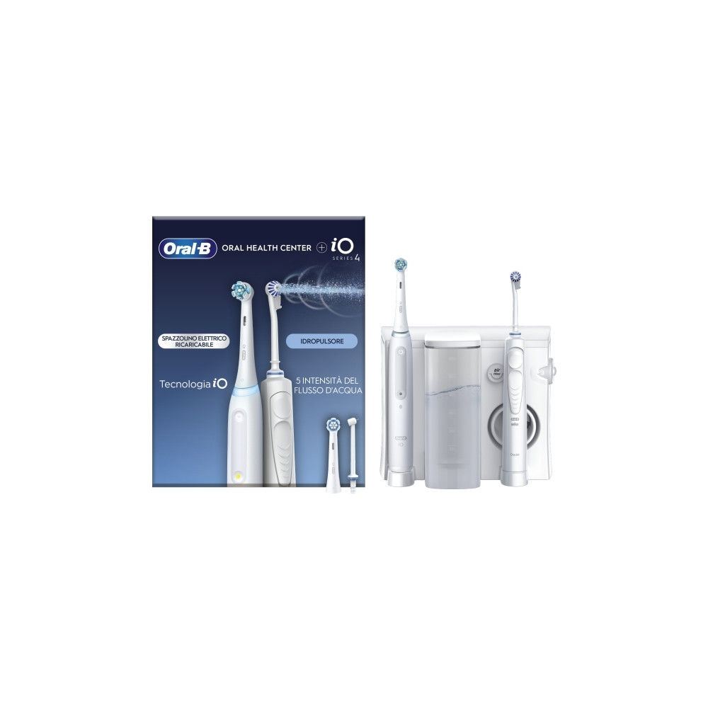 Produktbild för Oral-B iO4 & OxyJet, Vuxen, Roterande, pulserande tandborste...
