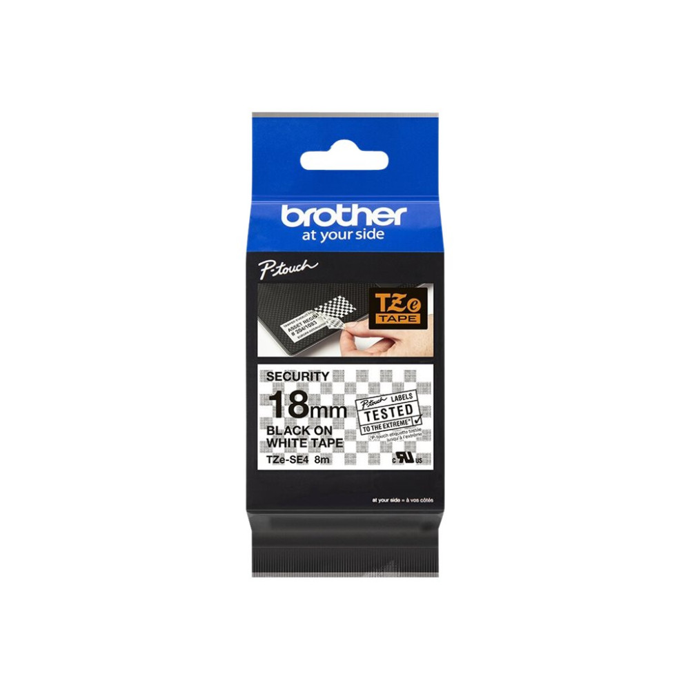 Produktbild för Brother TZe-SE4 - bandlaminat - 1 kassett(er) - Rulle (1,8 cm x 8 m)