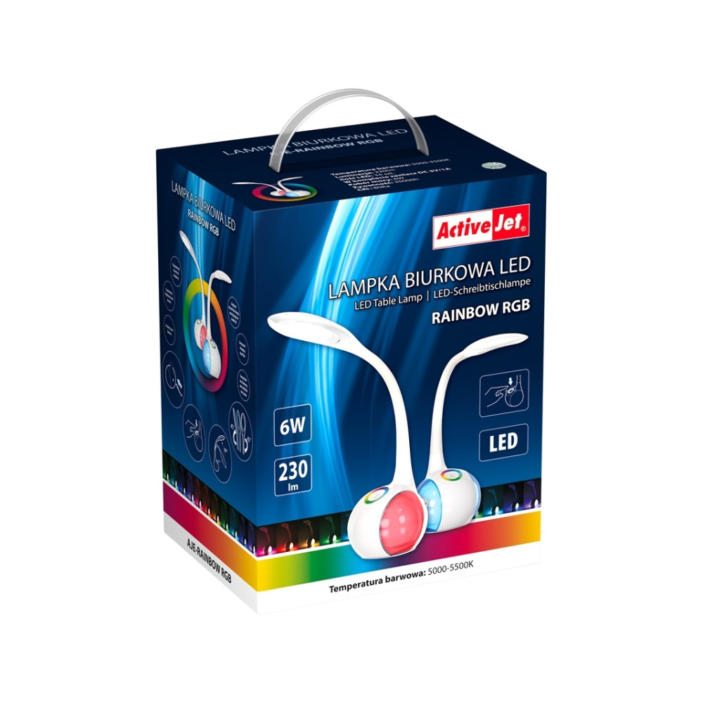 Produktbild för Activejet AJE-RAINBOW RGB, Vit, Plast, Sovrum, Barnrum, Mode...