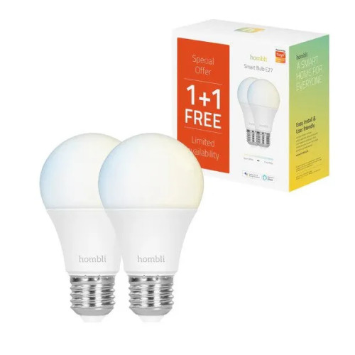 Hombli Hombli HBPP-0102, Smart glödlampa, Multifärg, Vit, E27, Glöd...