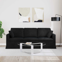 Produktbild för Soffa Svart 198 x 78 x 80 cm Sammet