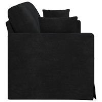 Produktbild för Soffa Svart 198 x 78 x 80 cm Sammet