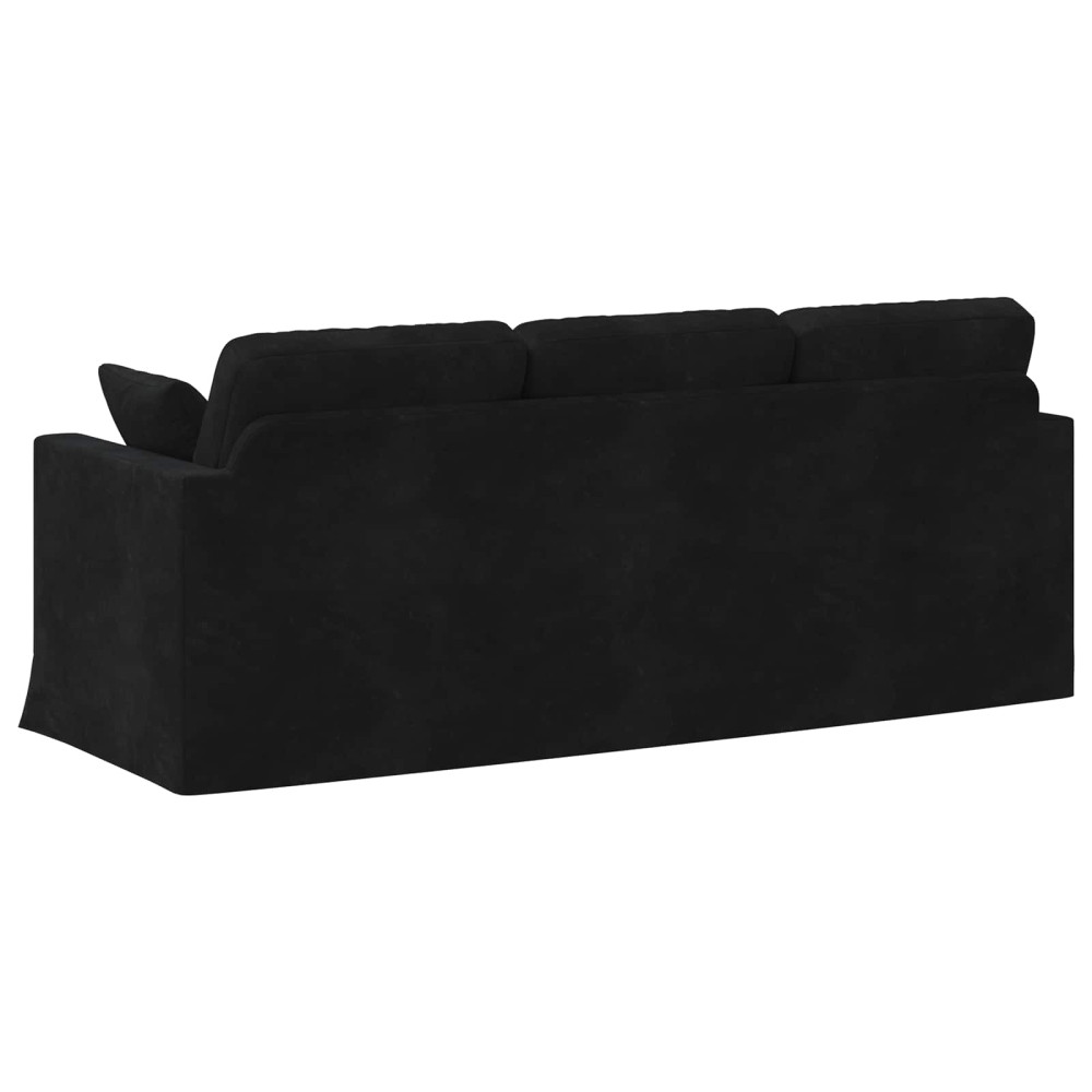 Produktbild för Soffa Svart 198 x 78 x 80 cm Sammet