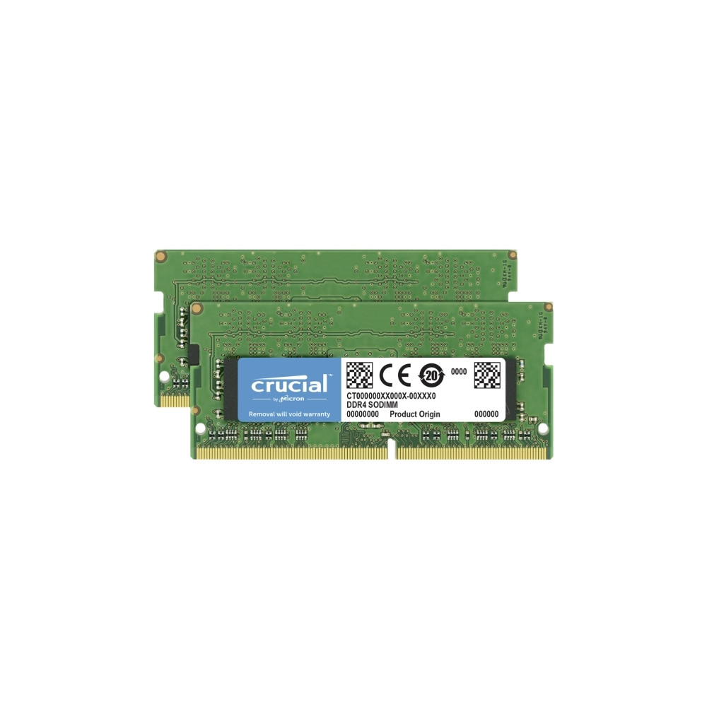 Produktbild för Crucial - DDR4 - sats - 16 GB: 2 x 8 GB - SO DIMM 260-pin - 3200 MHz / PC4-25600 - ej buffrad