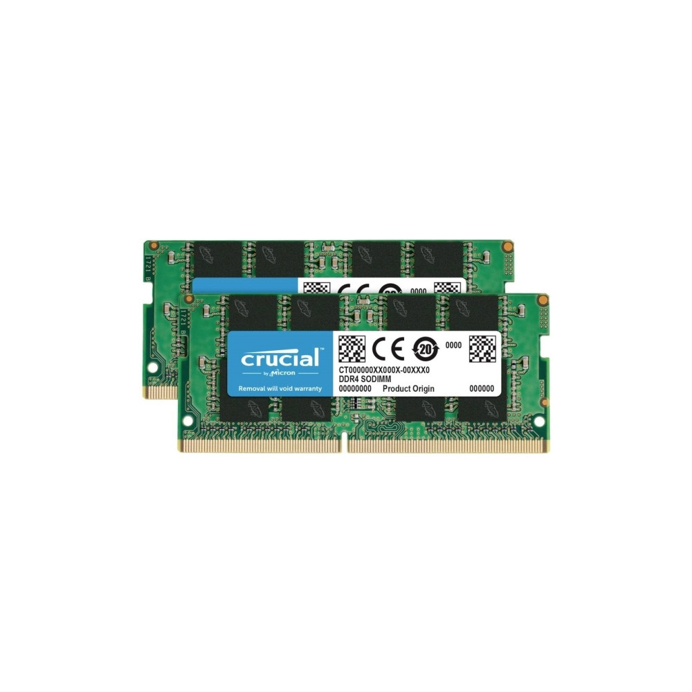 Produktbild för Crucial - DDR4 - sats - 16 GB: 2 x 8 GB - SO DIMM 260-pin - 3200 MHz / PC4-25600 - ej buffrad