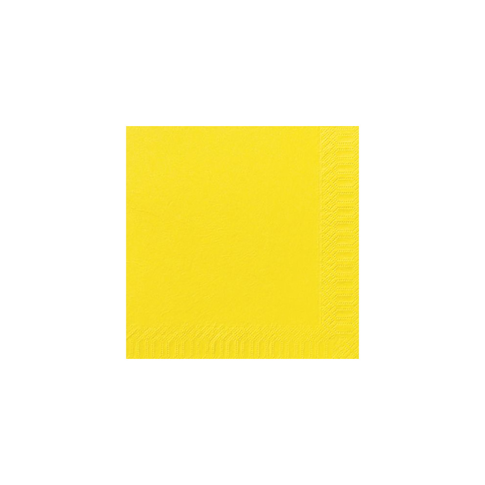 Produktbild för Servett 3-lags 40x40cm gul 125/fp