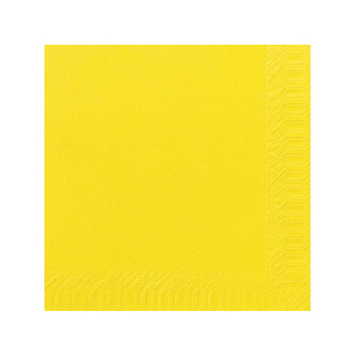 Duni Servett 3-lags 40x40cm gul 125/fp
