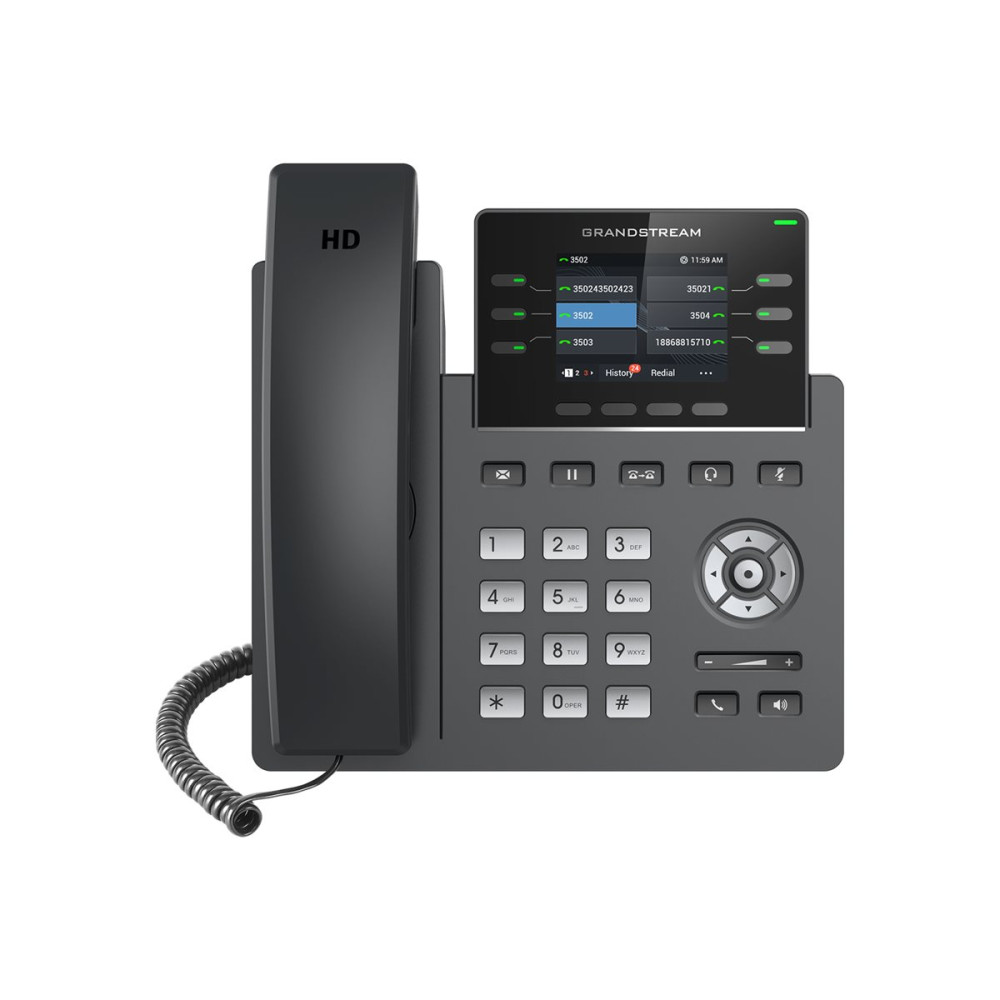 Produktbild för Grandstream GRP2613W - VoIP-telefon med nummerpresentation/samtal väntar - 5-vägs samtalsförmåg