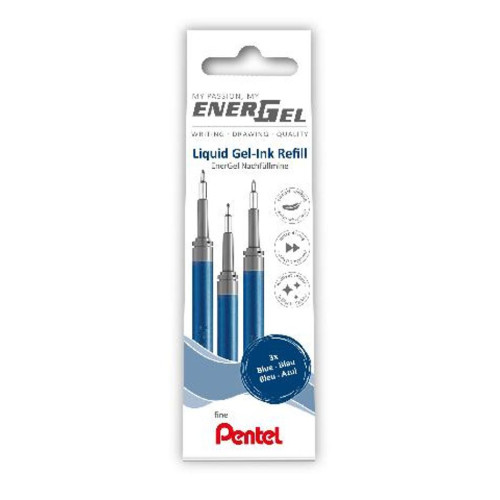 Pentel Refill PENTEL EnerGel needle blå 3/fp