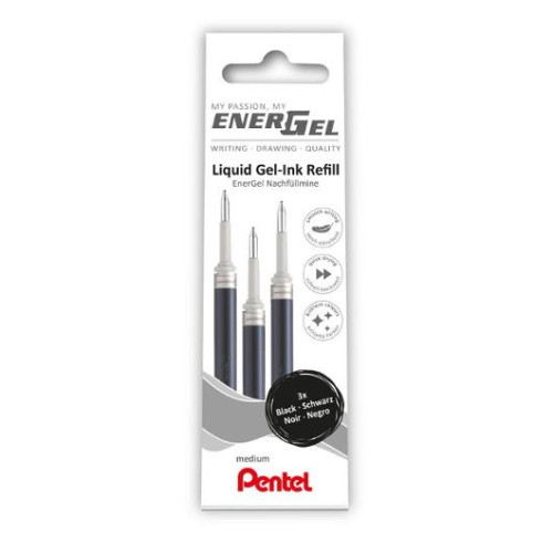 Pentel Refill PENTEL EnerGel LR7 0,7 svart 3/fp