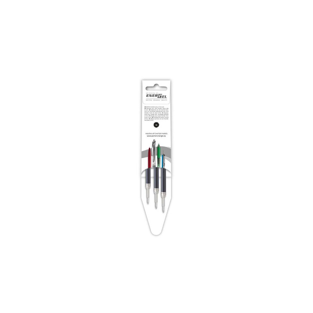 Produktbild för Refill PENTEL EnerGel LR7 0,7 svart 3/fp