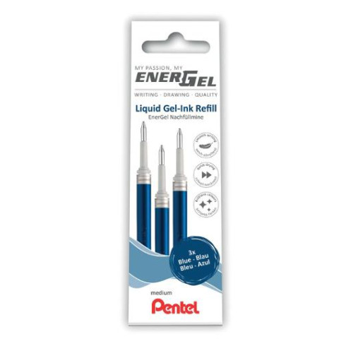 Pentel Refill PENTEL EnerGel LR7 0,7 blå 3/fp