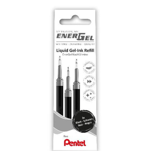 Pentel Refill PENTEL EnerGel needle svart 3/fp