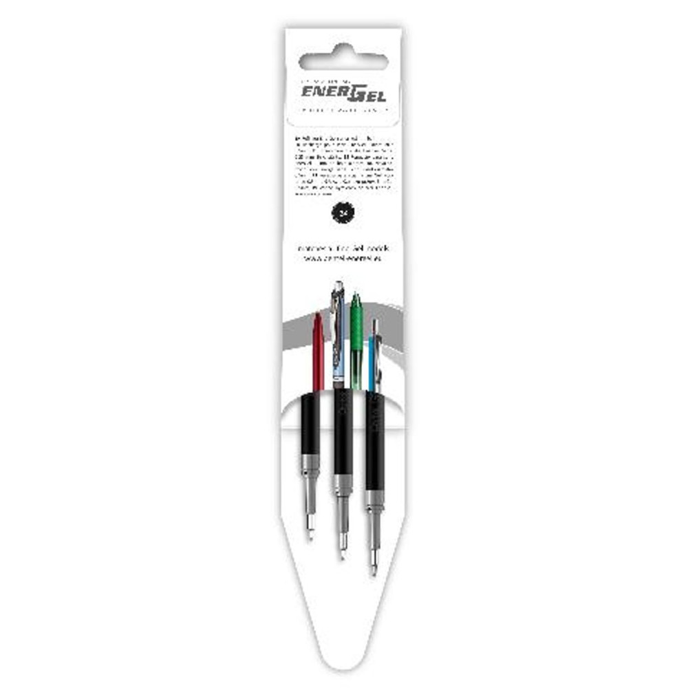 Produktbild för Refill PENTEL EnerGel needle svart 3/fp