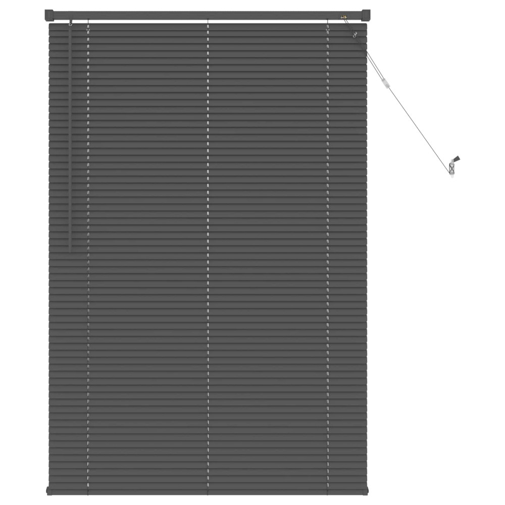 Produktbild för Persienn Silvergrå 150 x 70 cm 25 mm PVC