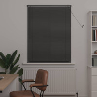 Produktbild för Persienn Silvergrå 150 x 70 cm 25 mm PVC