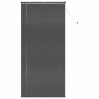 Produktbild för Persienn Silvergrå 213 x 80 cm 25 mm PVC