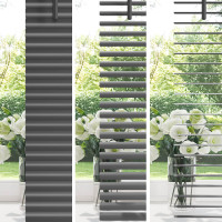 Produktbild för Persienn Silvergrå 213 x 80 cm 25 mm PVC