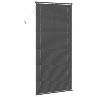 Produktbild för Persienn Silvergrå 213 x 80 cm 25 mm PVC