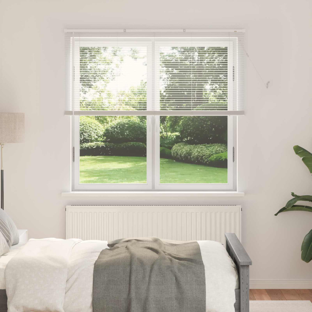 Produktbild för Persienn Vit 150 x 160 cm 25 mm PVC
