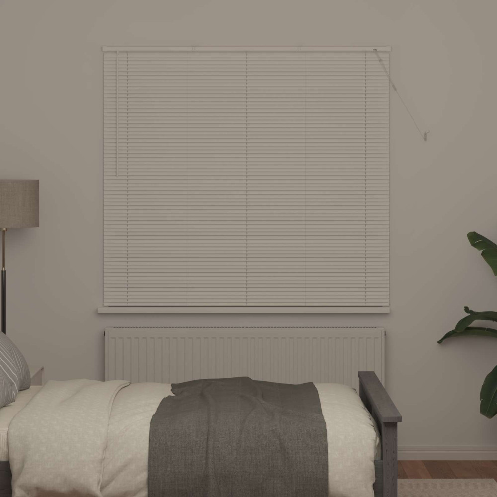 Produktbild för Persienn Vit 150 x 160 cm 25 mm PVC