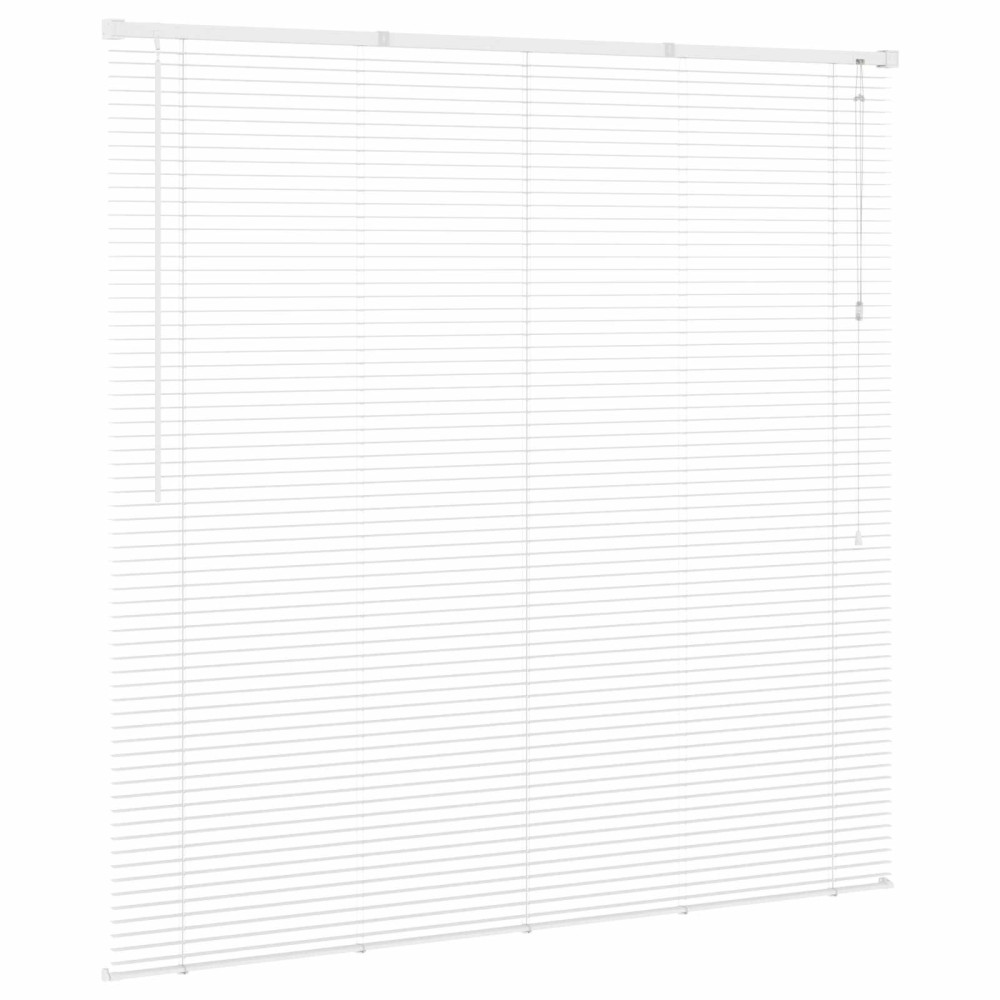 Produktbild för Persienn Vit 150 x 160 cm 25 mm PVC