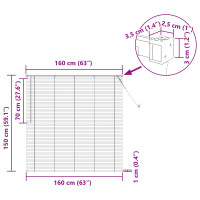 Produktbild för Persienn Vit 150 x 160 cm 25 mm PVC